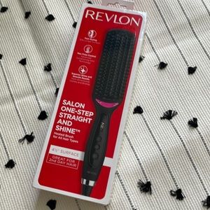 REVLON Hair Straightening Heated Styling Brush, 4-1/2 inch